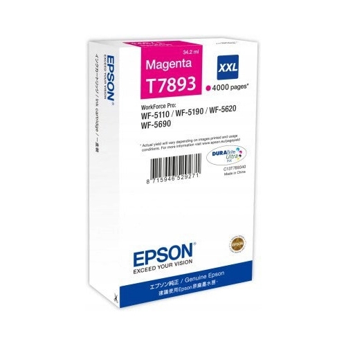 Tusz EPSON (78XXL/T7893/C13T789340) purpurowy 4000str