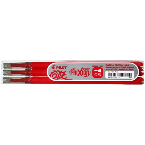 Wkład FRIXION POINT 0,5mm czerwony (3 sztuki) BLS-FRPS-R-S5 PILOT