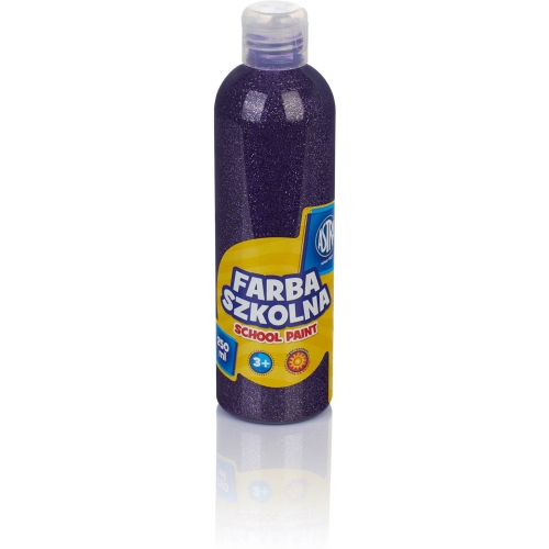 Farba szkolna ASTRA 250ml brokatowy fiolet 301217042 ASTRA