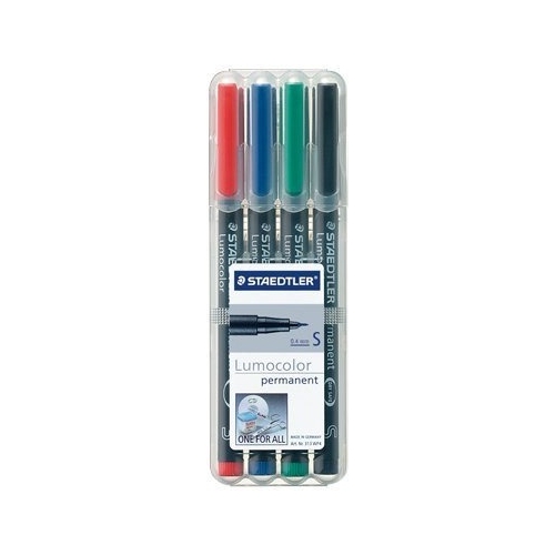 Foliopis permanentny S313 WP4 etui 4szt. LUMOCOLOR STAEDTLER S313WP4