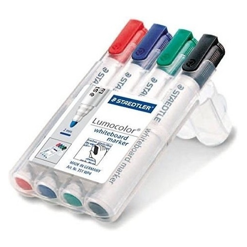 Marker suchościeralny 351 WP4 4szt w etui STAEDTLER