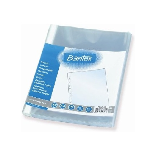 Koszulka krystaliczna BANTEX A4 (100sztuk) w folii 45mic 400155520 BANTEX