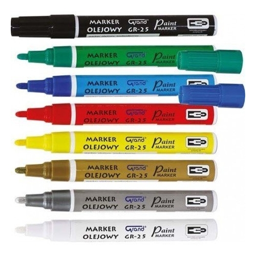 Marker olejowy GR-25 srebrny GRAND