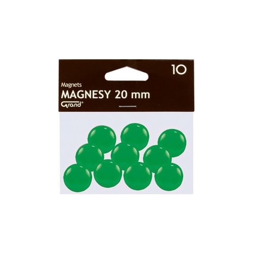 Magnesy 20mm zielone (10szt.) 130-1692 GRAND