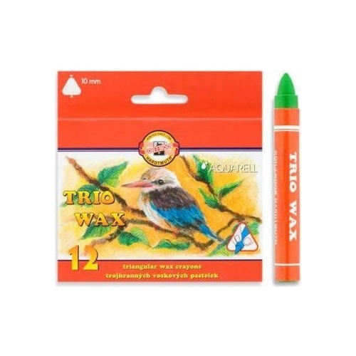 Kredki TRIO WAX JUMBO akwarel.12 kol. 8252/2 KOH-I-NOOR