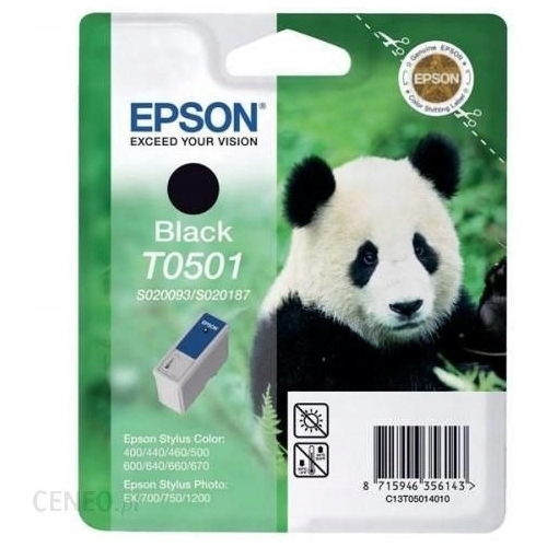 Tusz EPSON (T0501/C13T05014010/S020093/S020187) czarny 400str Stylus 400/500/600