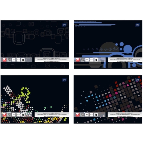 Blok techniczny A4 10k czarny INTERDRUK