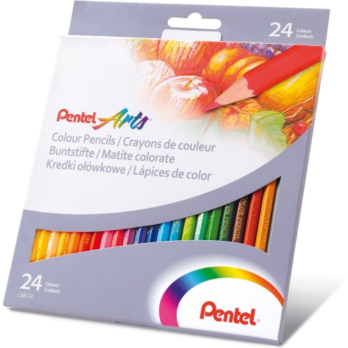 Kredki ołówkowe PENTEL 24 kolory CB8-24 CB8-24