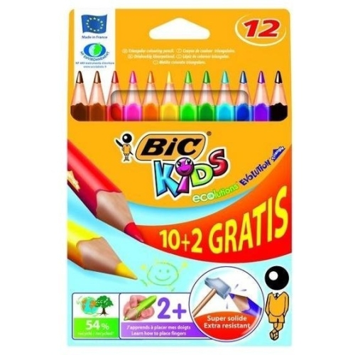 Kredki EVOLUTION TRIANGLE 10+2 829735/8871462 BIC