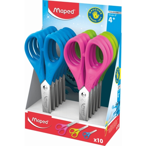 Nożyczki ESSENTIALS szkolne 13cm dla leworęcznych MAPED 464312