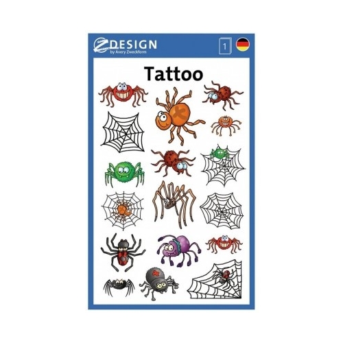 Naklejki tatuaże dla dzieci PAJĄKI 56693 Z-DESIGN KIDS TATTOO AVERY ZWECKFORM