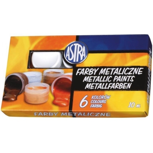 Farby METALICZNE 6kol.A'10ml 83411900 ASTRA