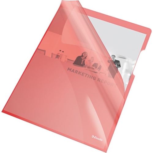 Ofertówki krystaliczne A4 150mic czerwone (25szt) 55433 ESSELTE