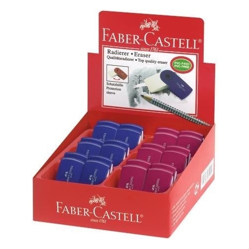 Gumka SLEEVE mini czer/nieb FC182411 FABER CASTELL