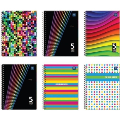 Kołozeszyt A5 100k z kolorowymi registrami INTERDRUK