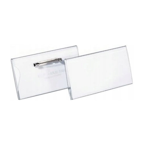 Identyfikator 40x75 mm z agrafką Przezroczyst y 860119 DURABLE