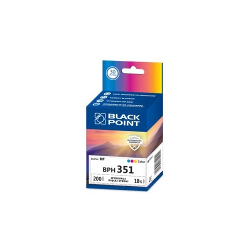 Tusz BLACK POINT (BPH351) kolor 200str zamiennik HP (351/CB337EE) D300/C4200/4340/4380/4400