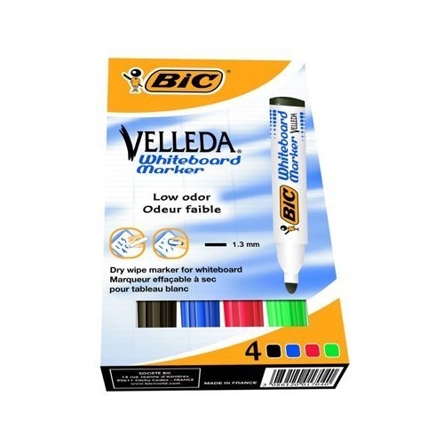 Marker VELLEDA 1701 suchościeralny 4 kolory BIC 904941