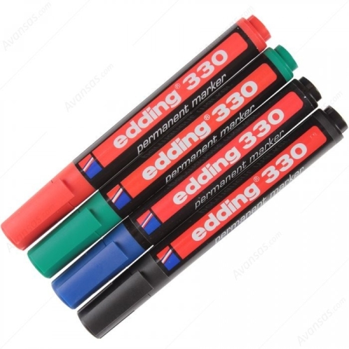 Marker permanentny 330-4 zielony EDDING końcowka ścięta