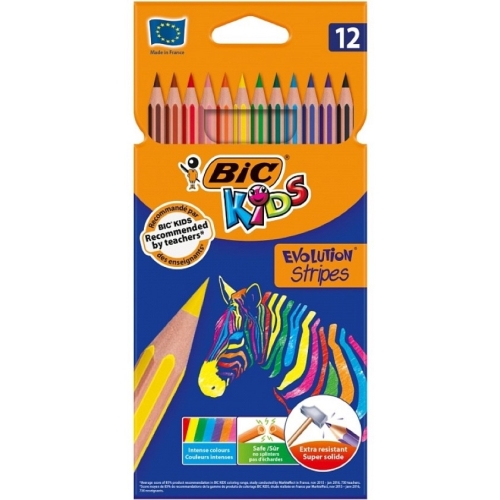 Kredki Eco Evolution Stripes 12kolorów 82902910 BIC