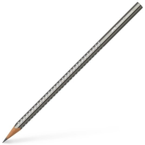 Ołówek SPARKLE B srebrny metalizowany z krysz FC118317 FABER-CASTELL