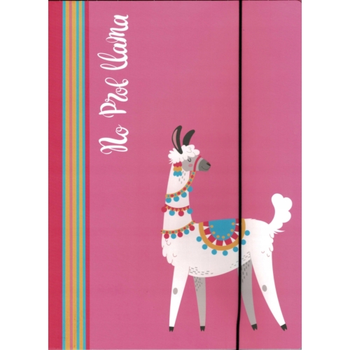 Teczka z gumką LAMA różowa kolekcja NO PROBlama 302/96 VAUPE