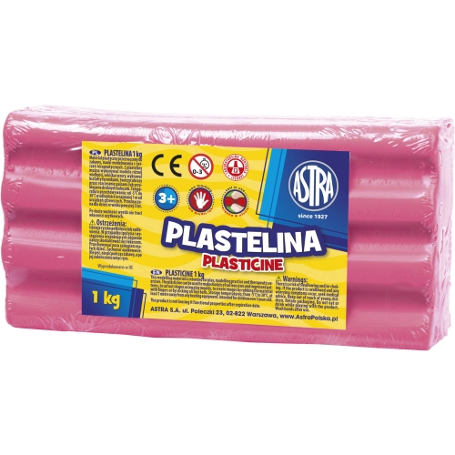 Plastelina Astra 1 kg różowa jasna, 303111007 ASTRA