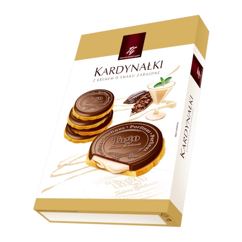 Ciastka TAGO KARDYNAŁKI 180g z kremem o smaku zabajone