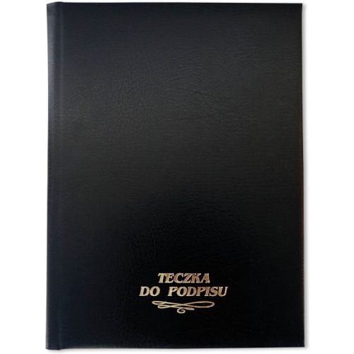Teczka do podpisu 10k, grzbiet kryty z gąbką czarna 1824-920-023 WARTA