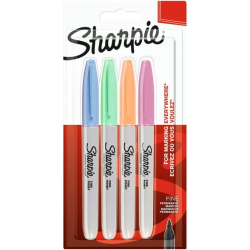 Markery permanentne SHARPIE FINE PASTEL 4 kolory -zestaw 2065402