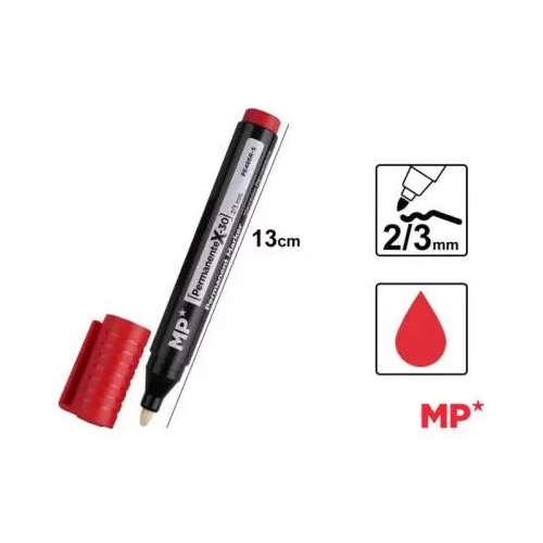 Marker permanentny czerwony 2-3mm PE486R-S MP Poland