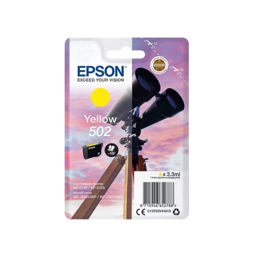 Tusz EPSON (502/C13T02V44010) żółty 3,3ml/160str