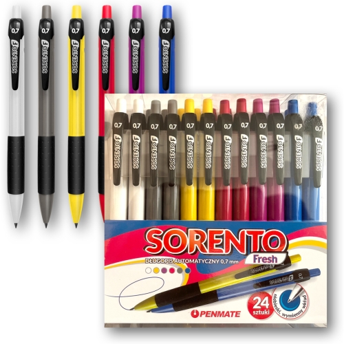 Długopis automatyczny SORENTO FRESH niebieski 0.7mm mix kolor PENMATE TT8978