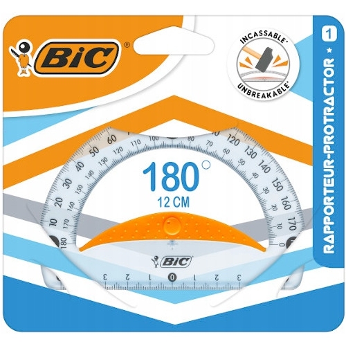 Kątomierz przezroczysty PROTRACTOR 12cm 9926551 BIC