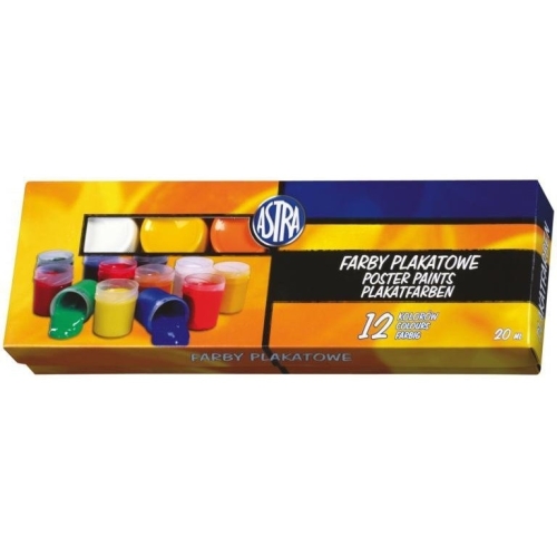 Farby plakatowe 12kol. 20ml 83114901 ASTRA