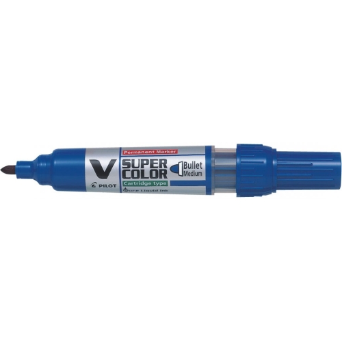 Marker permanentny V-SUPER COLOR niebieski okrągły M PISCA-VSC-M-L-BG PILOT