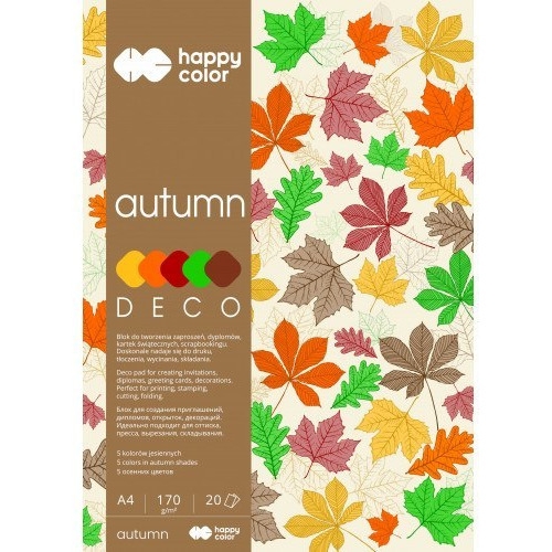 Blok A4 20k 170g 5 kolorów DECO AUTUMN HA 3817 2030-130 HAPPY COLOR