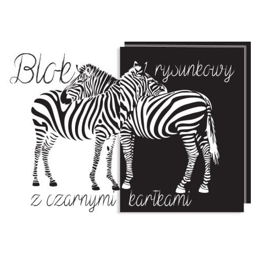 Blok rysunkowy A4 20k czarne kartki KRESKA