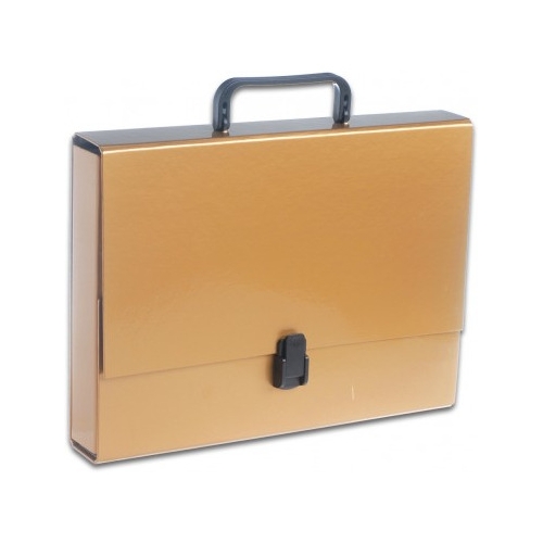 Teczka z rączką A4 5cm złota TT6747