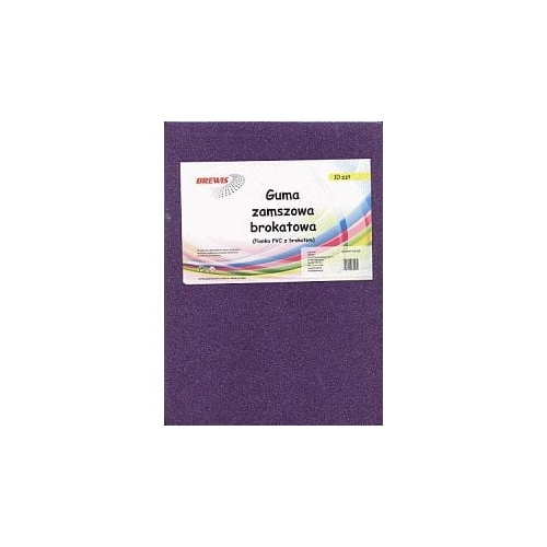 Guma zamszowa A5 10 kol. brokat samoprzylepna GK510B BREWIS