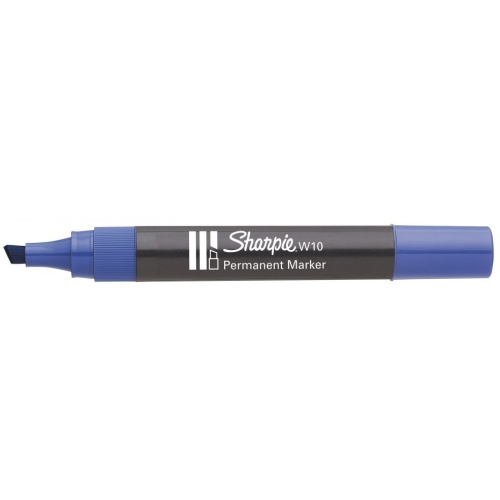 Marker permanentny SHARPIE W10 ścięty niebieski S0192693
