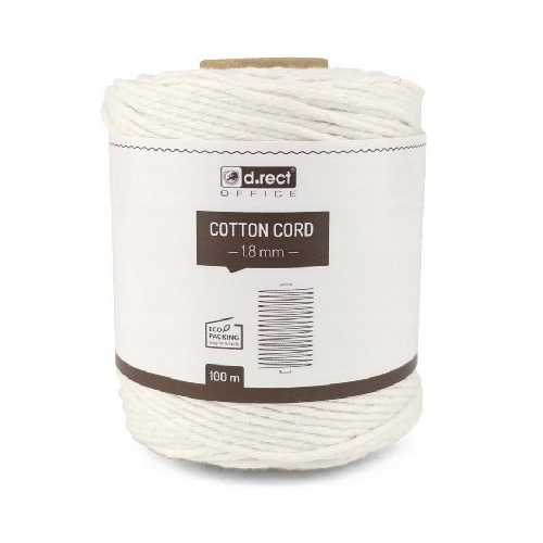 Sznurek bawełniany 1.8mm / 100m biały 111015 d.rect