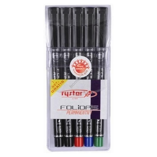 Foliopis 0,4mm FS-4/AABCD komplet 5 sztuk 4 kolory w etui 436-528EKO RYSTOR