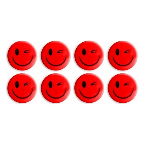 Magnesy do tablic czerwone uśmiechy 20mm (8szt.) GM300-SC8 TETIS