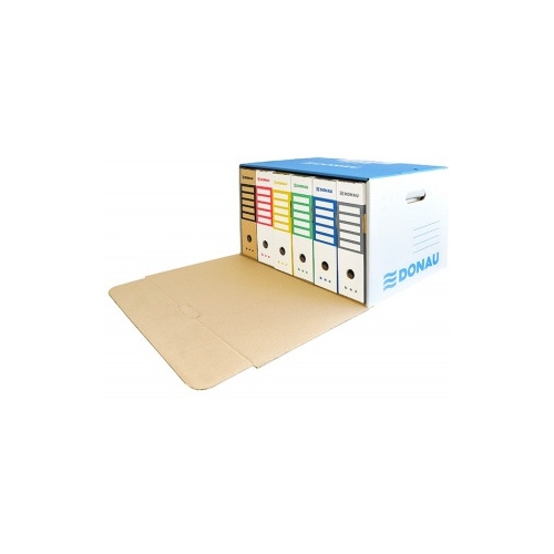 Pudło archiwizacyjne wzmocnione, karton, zbiorcze, przednie, niebieskie 7667301-10 DONAU