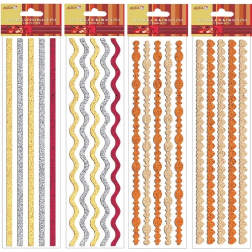 Naklejka GSX-200/300/301 wstąż brokat 9x31cm ALIGA