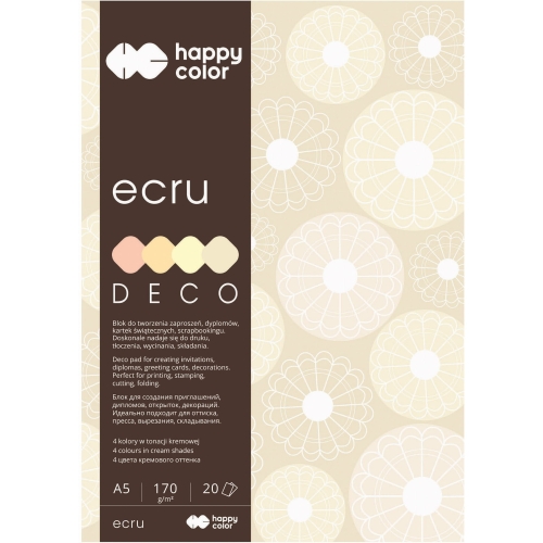 Blok A5 20k 4 kolory DECO ECRU HA 3717 1520-092 HAPPY COLOR