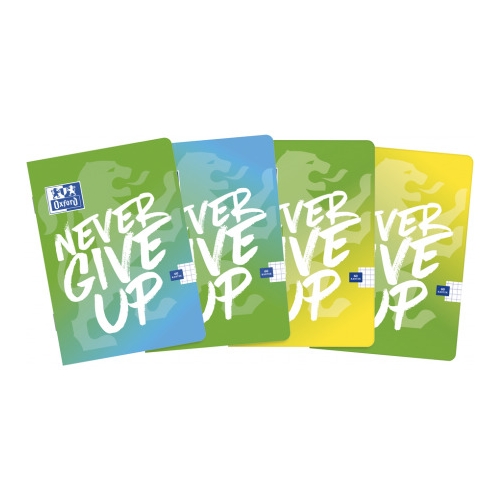 Zeszyt A4 60k linia margines 90g NEVER GIVE UP 400114798 OXFORD